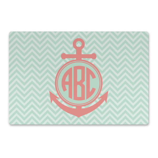 Custom Chevron & Anchor Large Rectangle Car Magnet (Personalized)