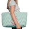 Chevron & Anchor Large Rope Tote Bag - In Context View