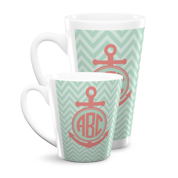 Chevron & Anchor Latte Mugs Main