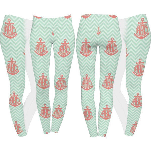 Chevron & Anchor Leggings Turn Around - Apvl