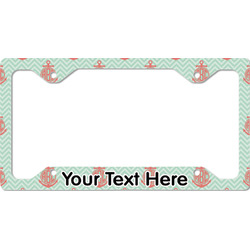 Chevron & Anchor License Plate Frame - Style C (Personalized)