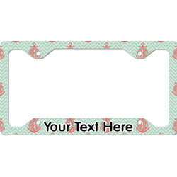 Chevron & Anchor License Plate Frame - Style C (Personalized)