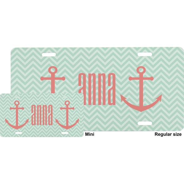 Chevron & Anchor License Plate (Sizes)