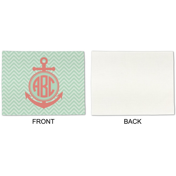 Chevron & Anchor Linen Placemat - APPROVAL Single (single sided)
