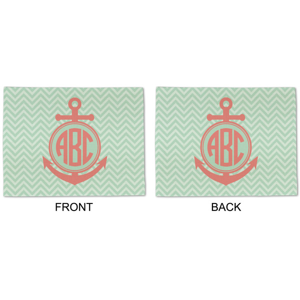 Chevron & Anchor Linen Placemat - APPROVAL (double sided)