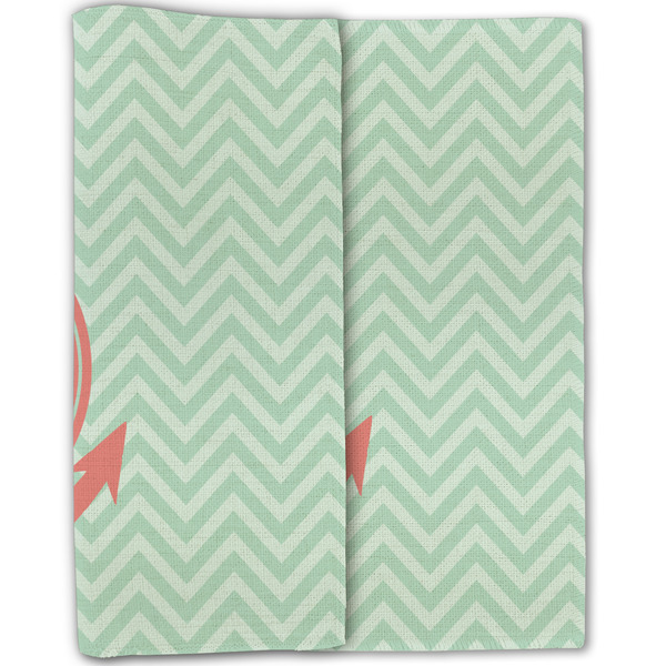 Chevron & Anchor Linen Placemat - Folded Half (double sided)