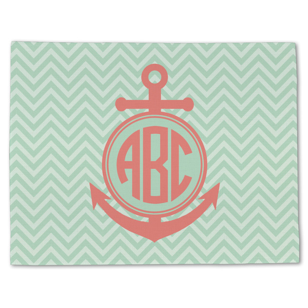 Chevron & Anchor Linen Placemat - Front