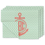Chevron & Anchor Linen Placemat w/ Monogram