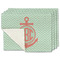 Chevron & Anchor Linen Placemat - MAIN Set of 4 (single sided)