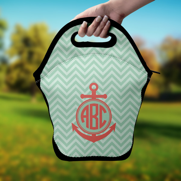 Chevron & Anchor Lunch Bag - Hand