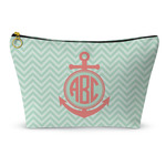 Chevron & Anchor Makeup Bag (Personalized)