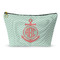 Chevron & Anchor Makeup Bag - Small - 8.5"x4.5" (Personalized)
