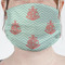 Chevron & Anchor Mask - Pleated (new) Front View on Girl
