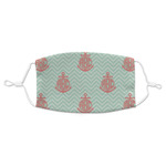 Chevron & Anchor Adult Cloth Face Mask - Standard (Personalized)