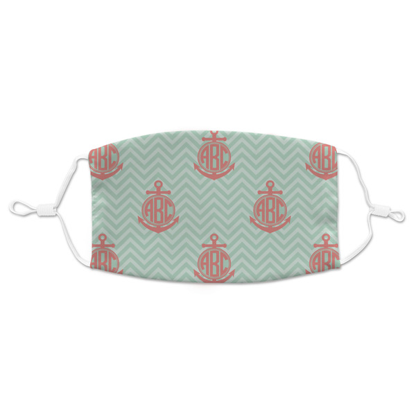 Custom Chevron & Anchor Adult Cloth Face Mask - Standard (Personalized)