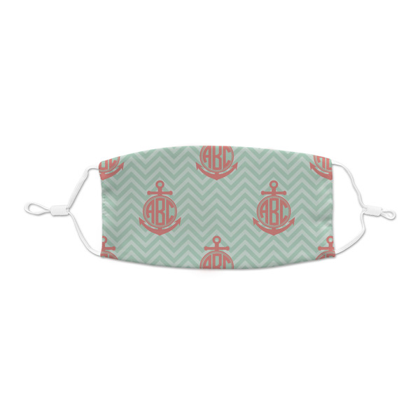 Custom Chevron & Anchor Kid's Cloth Face Mask - XSmall (Personalized)