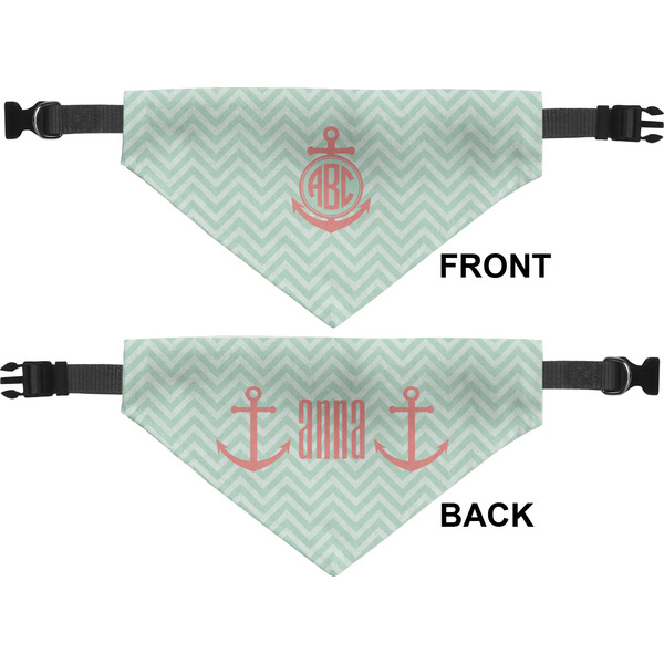 Chevron & Anchor Medium Dog Bandana Approval