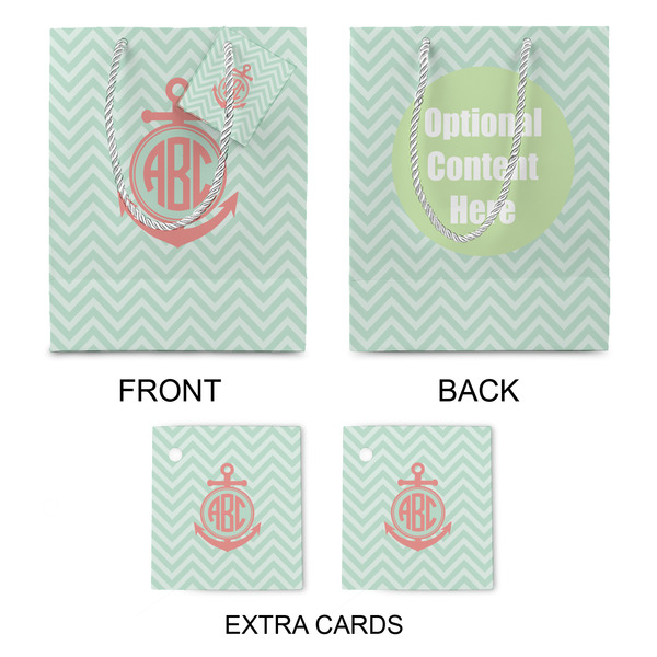 Chevron & Anchor Medium Gift Bag - Approval
