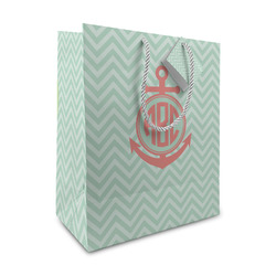 Chevron & Anchor Medium Gift Bag (Personalized)
