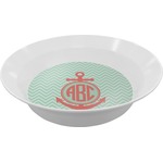 Chevron & Anchor Melamine Bowl (Personalized)