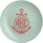 Chevron & Anchor Melamine Plate (Personalized)