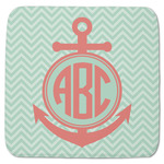 Chevron & Anchor Memory Foam Bath Mat - 48"x48" (Personalized)