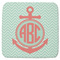Chevron & Anchor Memory Foam Bath Mat - 48"x48" (Personalized)