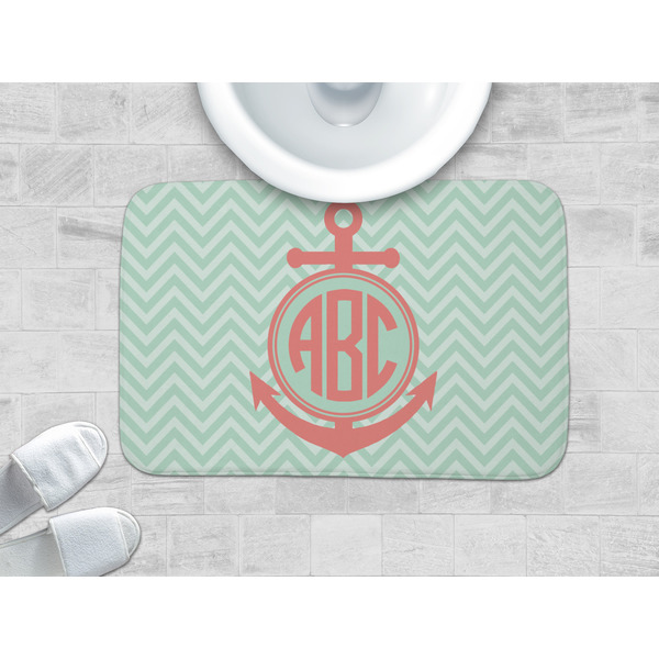 Chevron & Anchor Memory Foam Bath Mat - LIFESTYLE 34x21