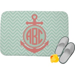 Chevron & Anchor Memory Foam Bath Mat (Personalized)