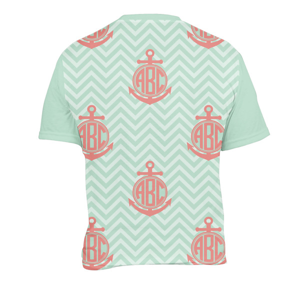 Chevron & Anchor Men's Crew Neck T Shirt Medium - Back