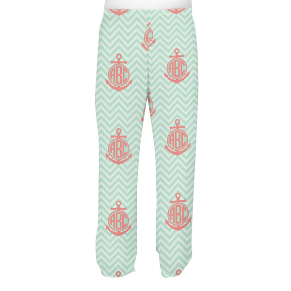 Chevron & Anchor Men's Pjs Back - on model