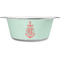 Chevron & Anchor Stainless Steel Dog Bowl - Large (Personalized)