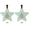 Chevron & Anchor Metal Star Ornament - Front and Back