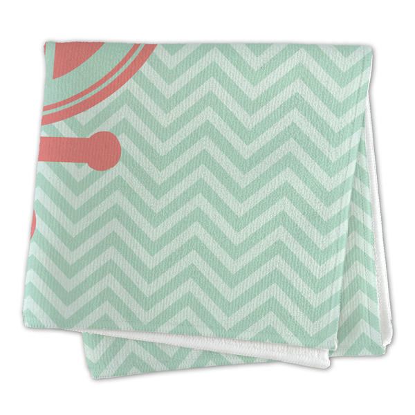 Chevron & Anchor Microfiber Dish Rag - FOLDED (square)