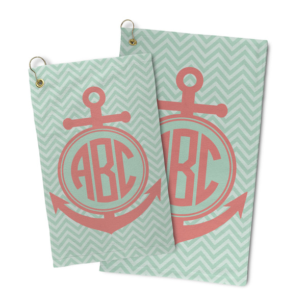 Chevron & Anchor Microfiber Golf Towel - PARENT/MAIN