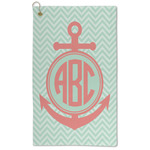 Chevron & Anchor Microfiber Golf Towel (Personalized)