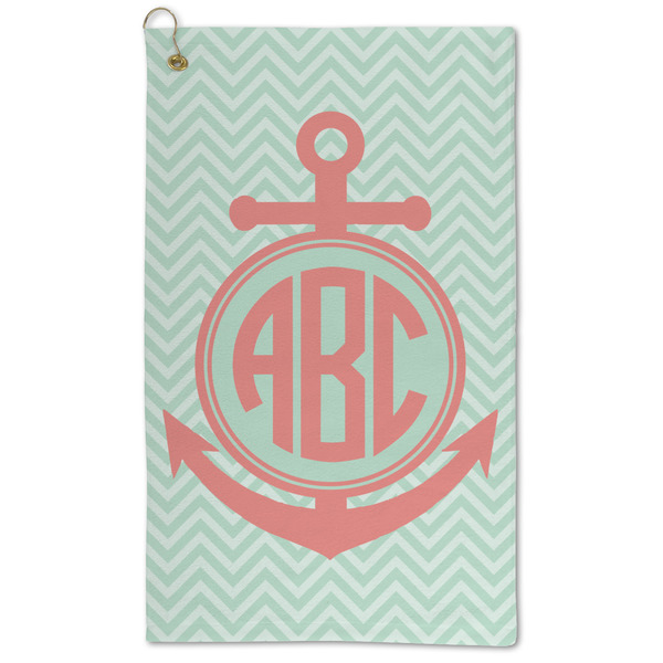 Custom Chevron & Anchor Microfiber Golf Towel (Personalized)