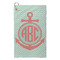 Chevron & Anchor Microfiber Golf Towel - Small (Personalized)