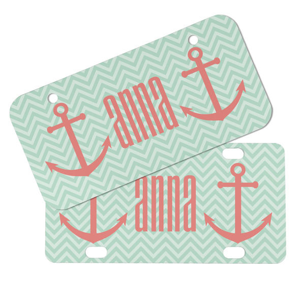 Chevron & Anchor Mini License Plates - MAIN (4 and 2 Holes)