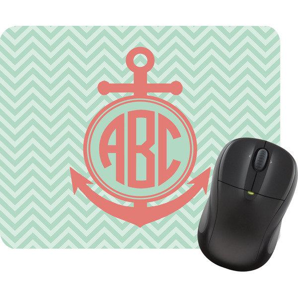 Custom Chevron & Anchor Rectangular Mouse Pad (Personalized)