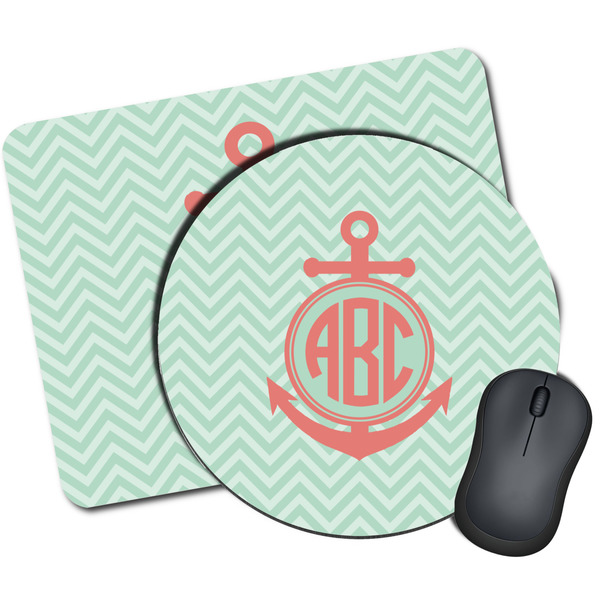 Custom Chevron & Anchor Mouse Pad (Personalized)