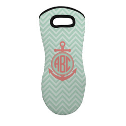 Chevron & Anchor Neoprene Oven Mitt w/ Monograms