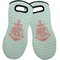 Chevron & Anchor Neoprene Oven Mitts - Set of 2 w/ Monogram
