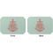 Chevron & Anchor Octagon Placemat - Double Print Front and Back