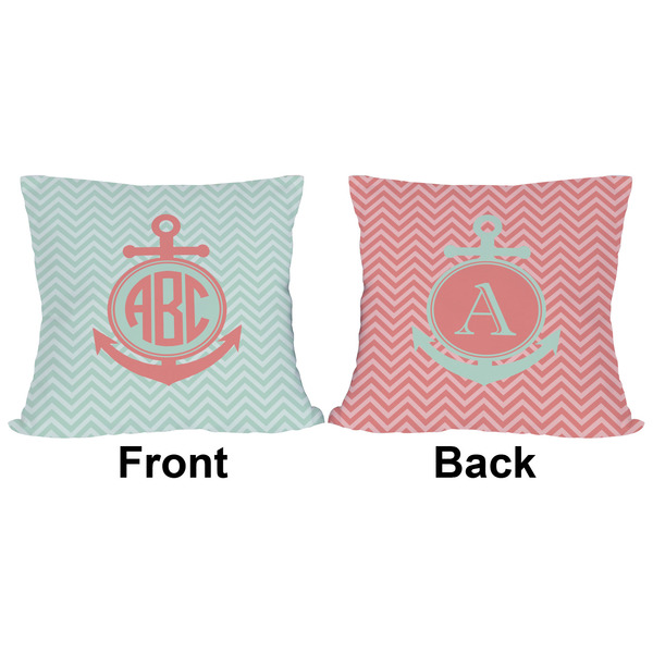 Chevron & Anchor Outdoor Pillow - 16x16