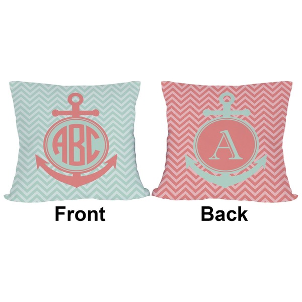 Chevron & Anchor Outdoor Pillow - 20x20
