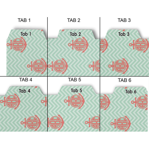 Chevron & Anchor Page Dividers - Set of 6 - Approval