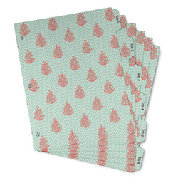 Chevron & Anchor Binder Tab Divider - Set of 6 (Personalized)
