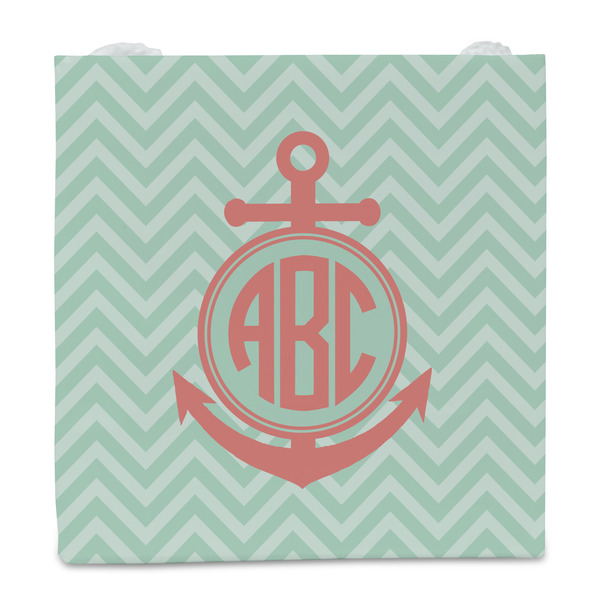Chevron & Anchor Party Favor Gift Bag - Matte - Front