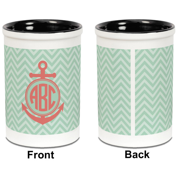 Chevron & Anchor Pencil Holder - Black - approval